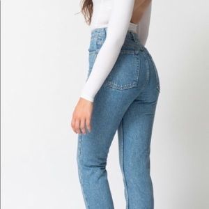 High Waisted American Apparel Mom Style Jeans